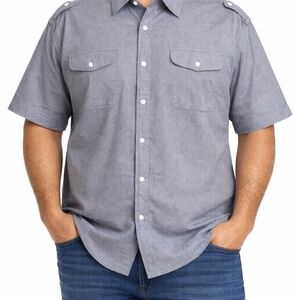 Shirt Paper Denim & Cloth Men 2XL Gray Cottagecore Preppy Y2k Boho Glam[4B]